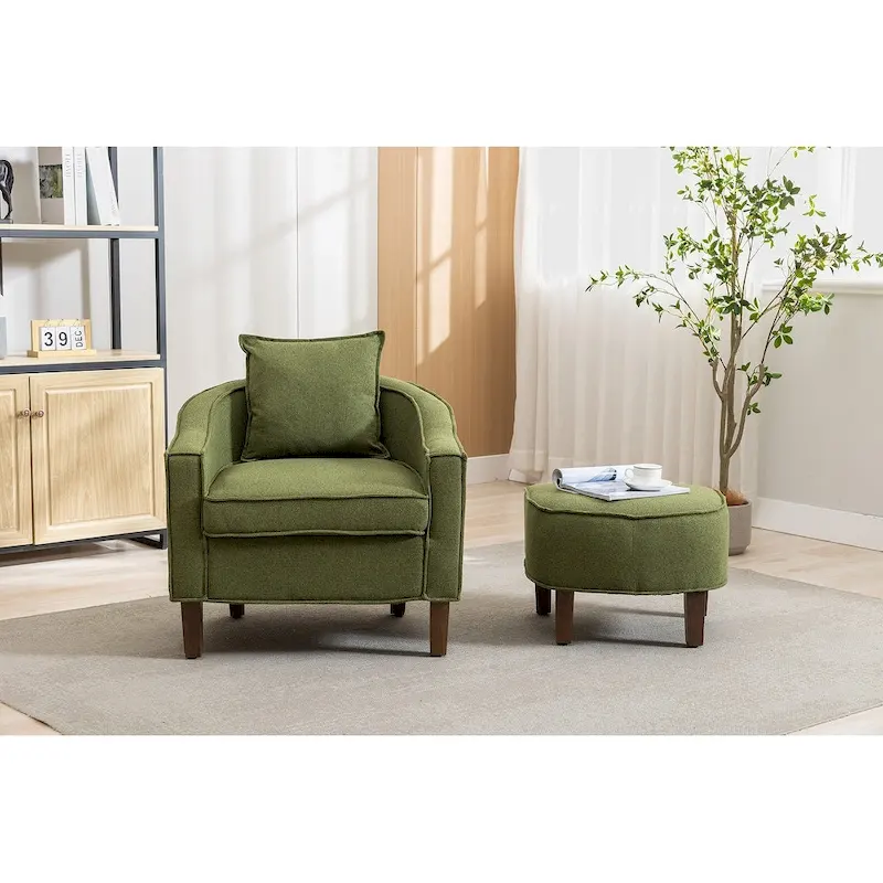 Accent Chair with Ottoman