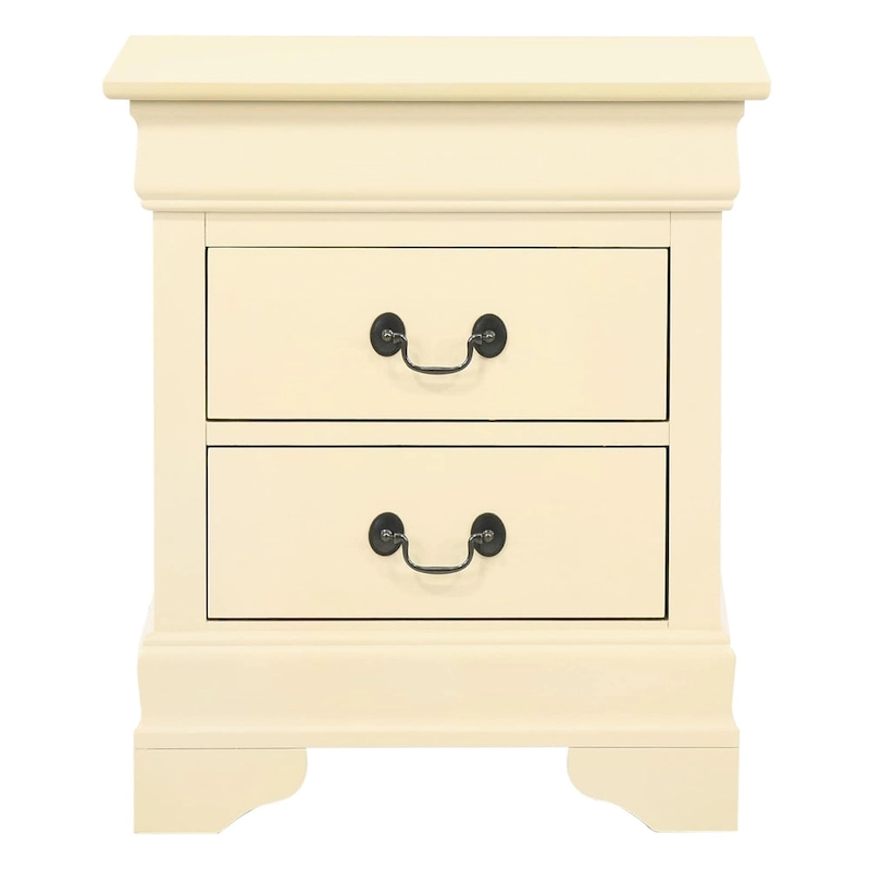 Louis Phillipe Traditional 2-drawer Wood Nightstand