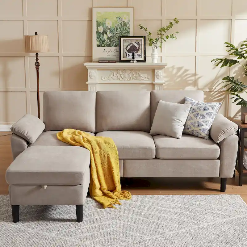 Jarenie 79.72 L Shaped Sofa Couch for Living Room