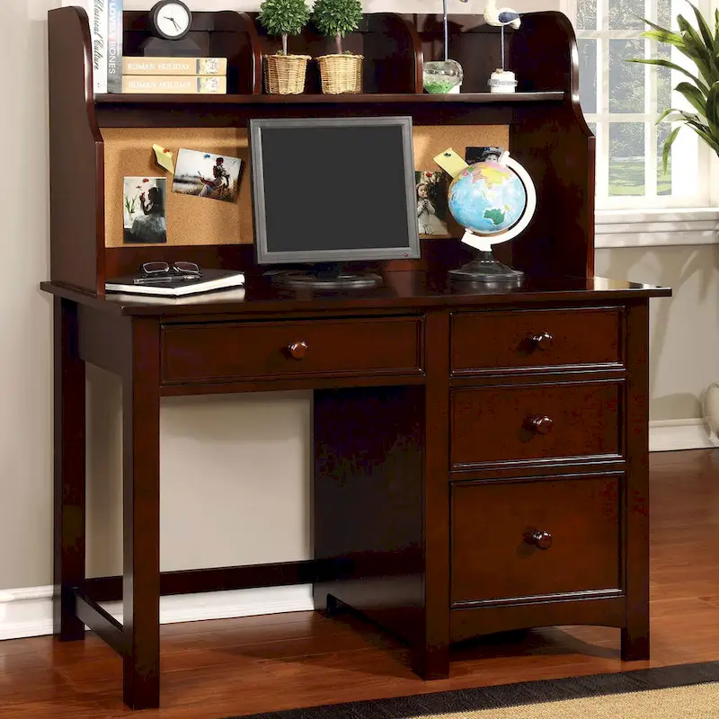 Wooden Desk with Four Drawers