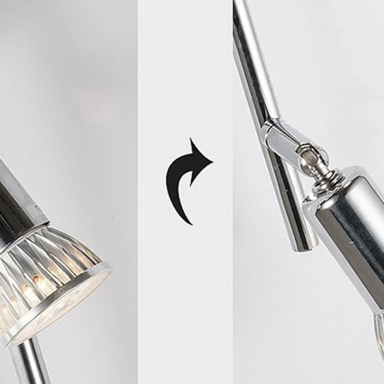 Adjustable Modern Chrome Semi Flush Mount Ceiling Track Light