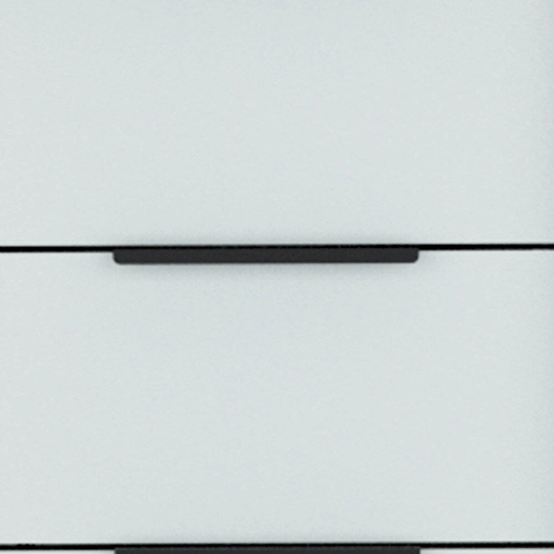 Wood Modern 5 Drawer Dresser Chest with Metal Glides and Handles