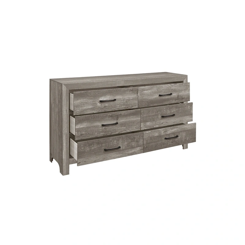 Tabina 3 Piece Gray Modern Panel Bedroom Set