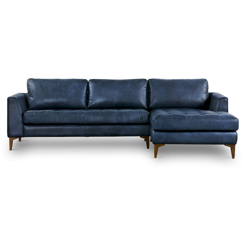 Poly & Bark Calle 114 Right-Facing Sectional - Full Grain Genuine Italian Leather