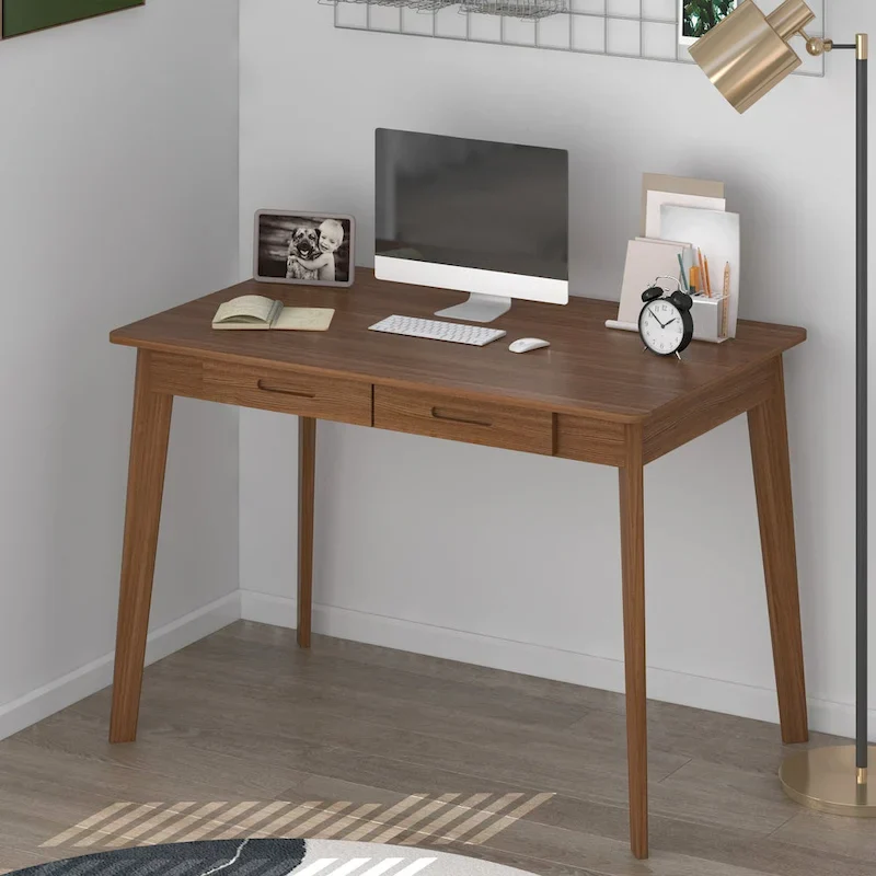 Wood Desk - 39.4W, Multi-Functional, Rounded Corners, Optional Drawers, Easy Assembly