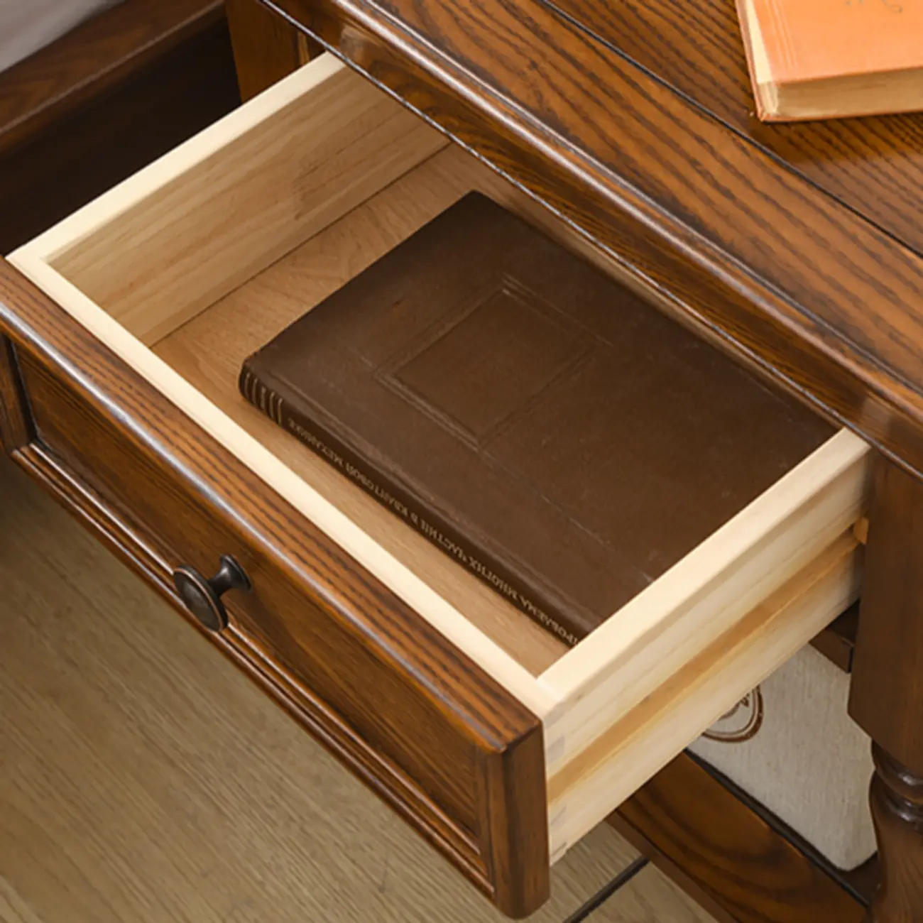 Sepia Shaker Mid-Century Modern TV Stand with Drawers