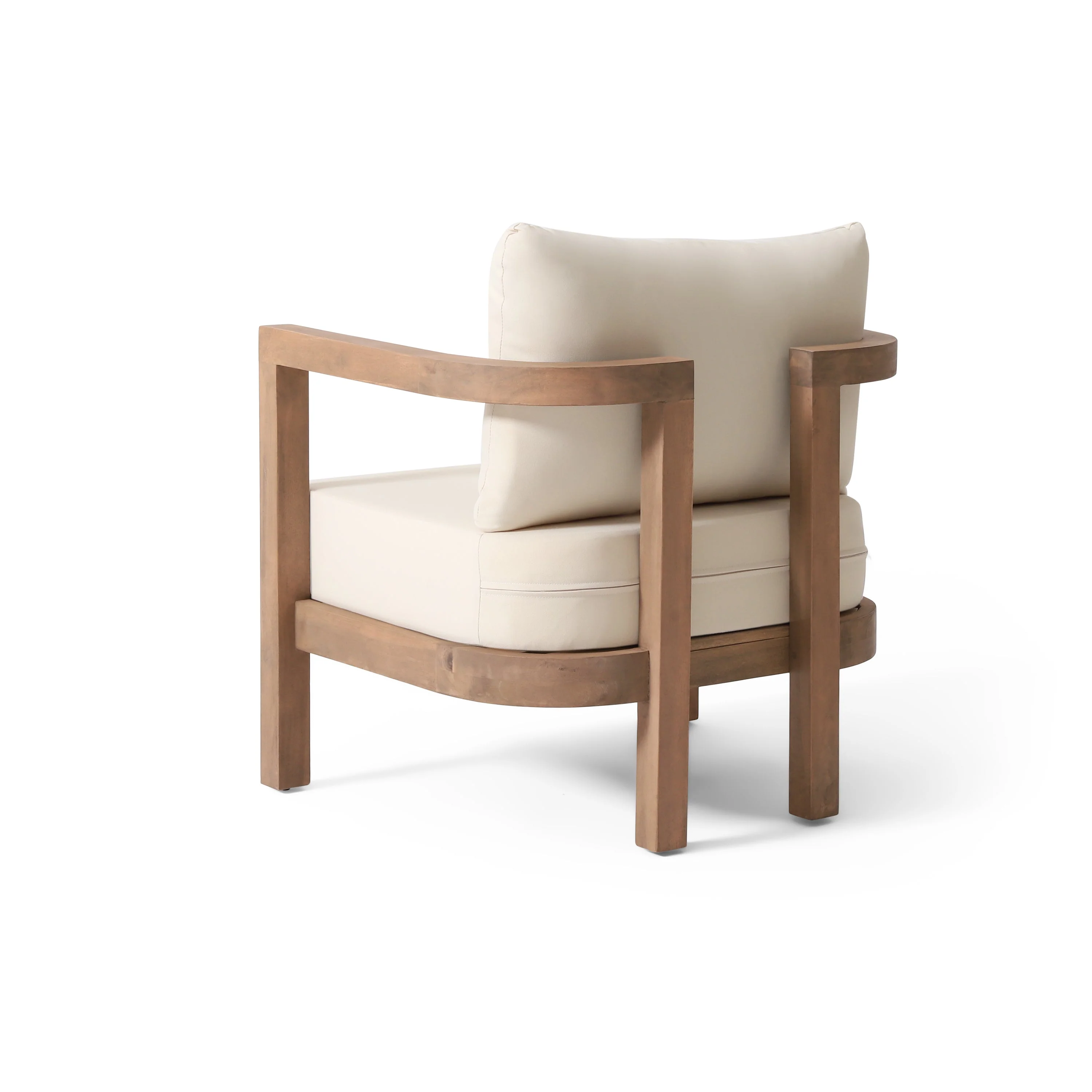 Walker Edison | Modern Outdoor Acacia Wood Patio Club Chair
