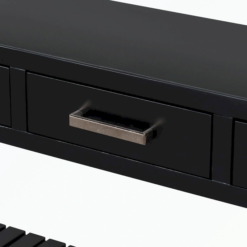 Console Table with 4 Drawers and 2 Shelves