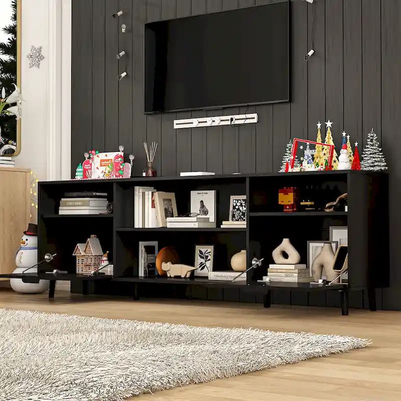 Ambient Electric Fireplace and Durable TV Stand Energy Efficient