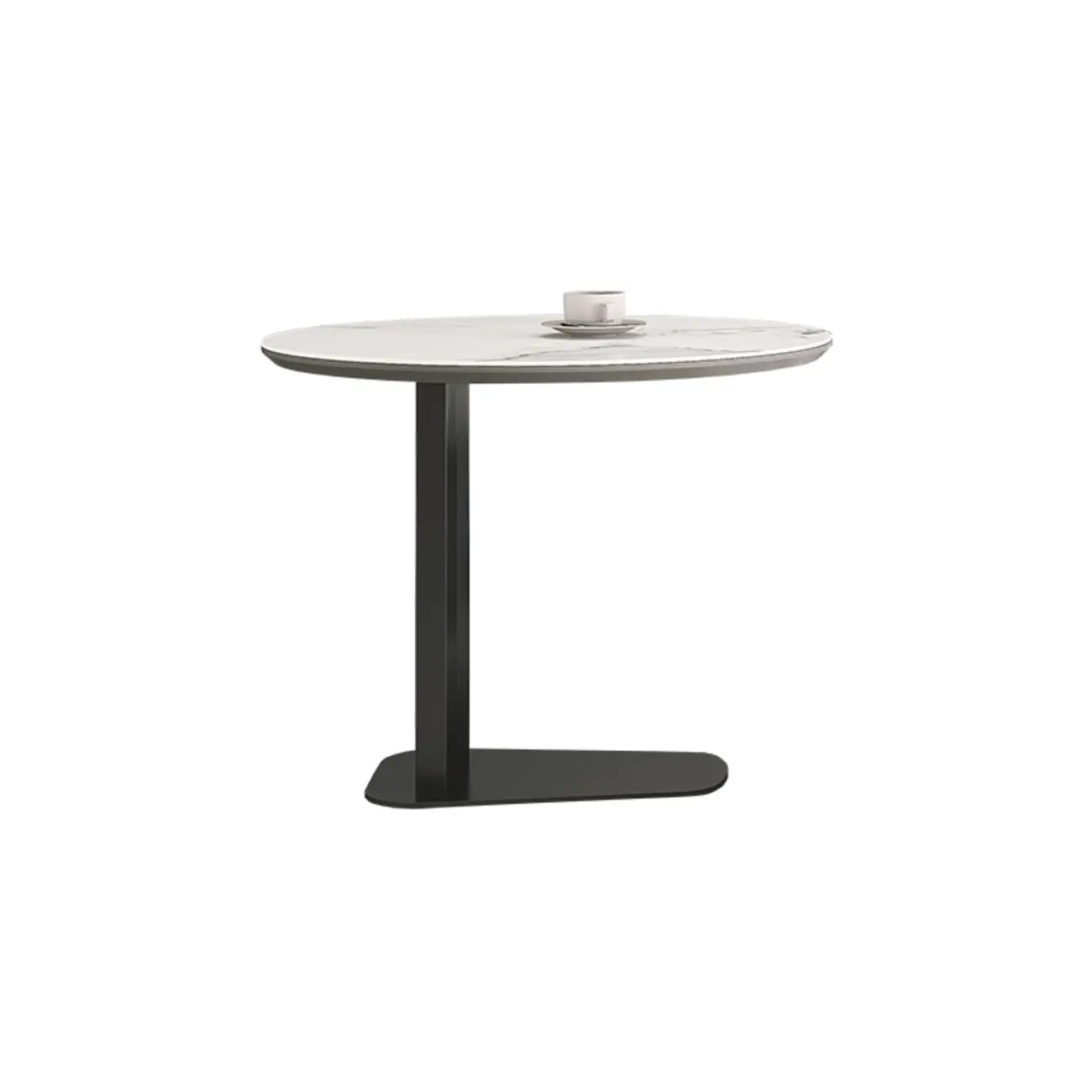 Gray Round Nesting Coffee Table with Storage, Lift Top