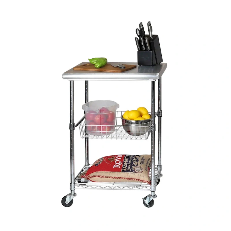 Allerton Stainless Steel Kitchen Work Table Cart