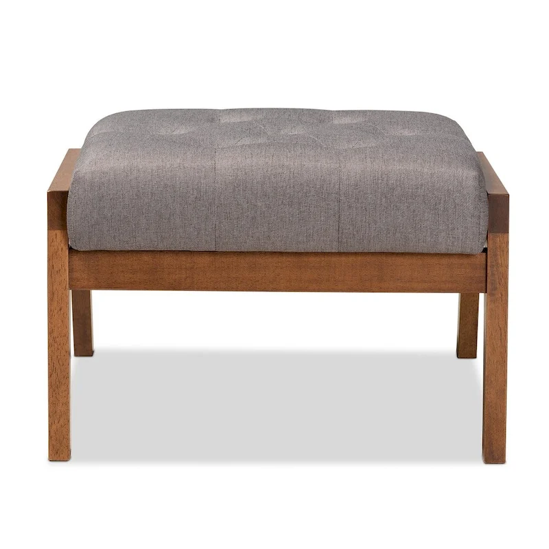 Carson Carrington Baktsjaur Mid-century Modern Upholstered Footstool