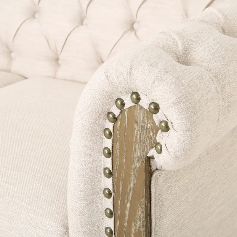 Castalia Chesterfield Tufted 7-seat Sectional Sofa by Christopher Knight Home - 114.00 L x 70.00 W x 31.50 H