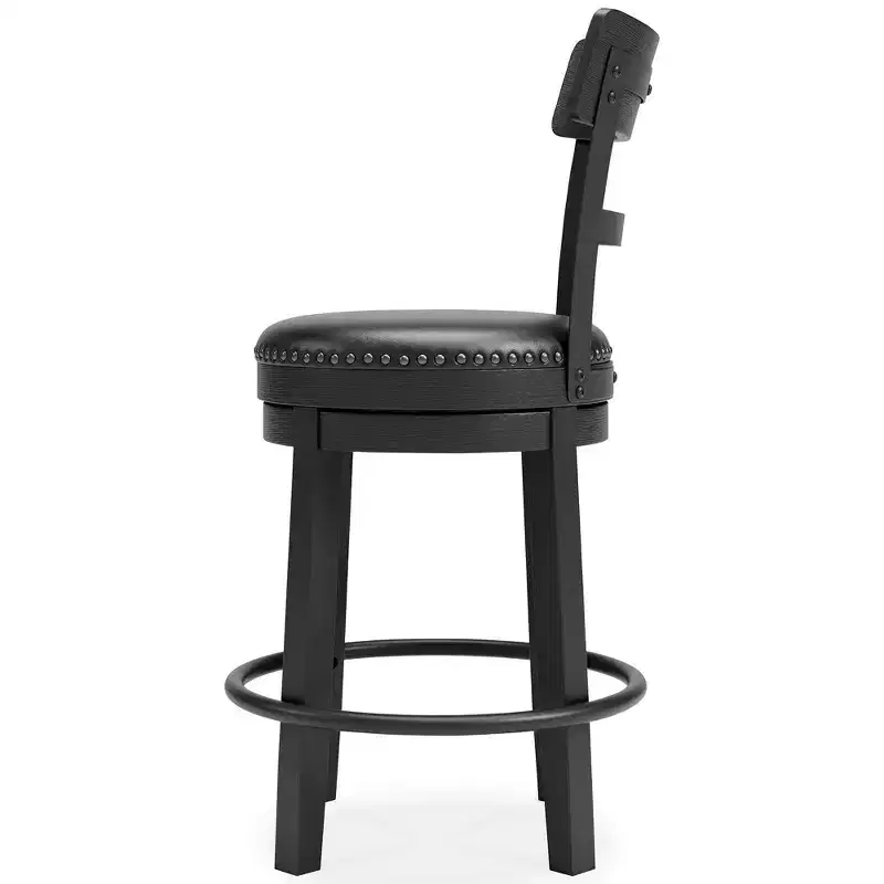 Signature Design by Ashley Casual Valebeck Counter Height Barstool, Black