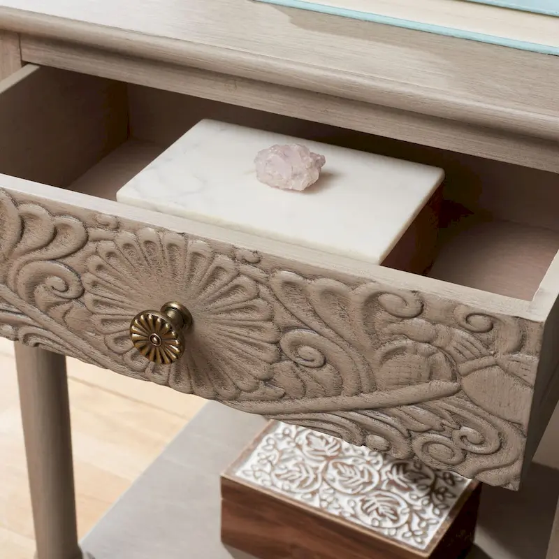 SAFAVIEH Heide 1-Drawer Accent Table - 19 W x 15.8 L x 26 H - 19Wx16Dx26H