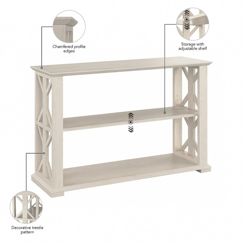 Homestead Console Table with Shelves by Bush Furniture