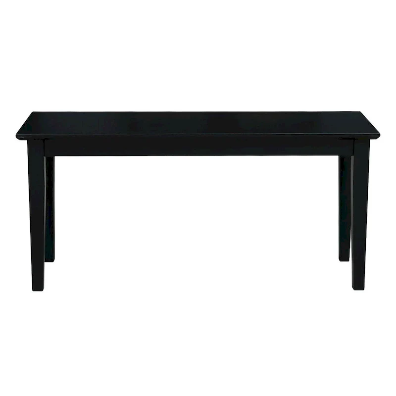 Solid Wood Entryway Accent Bench in Black Finish - 40 x 14 x 18H inches