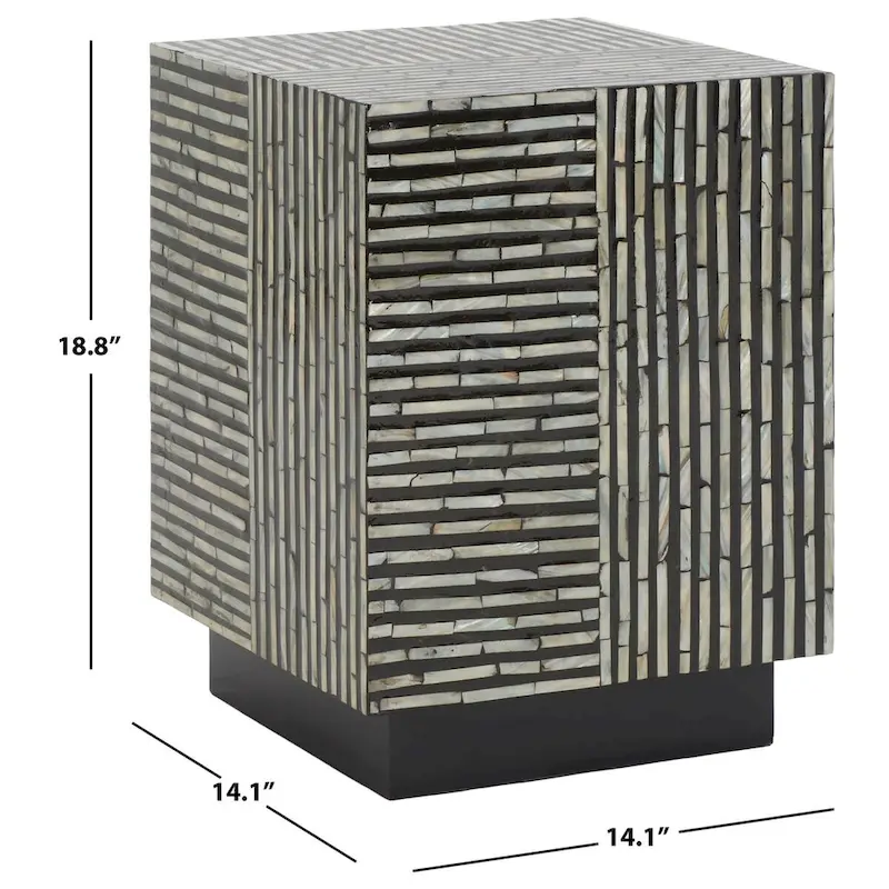 Heidrun Square Stool - 14 W x 14 D x 19 H - 14Wx14Dx19H