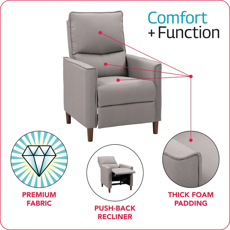 High-Leg Manual Recliner with Footrest