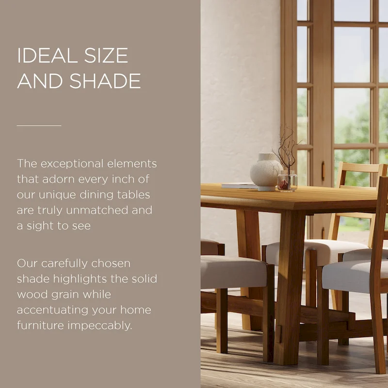 Rectangular Wooden Dining Table (Weathered Black Finish)