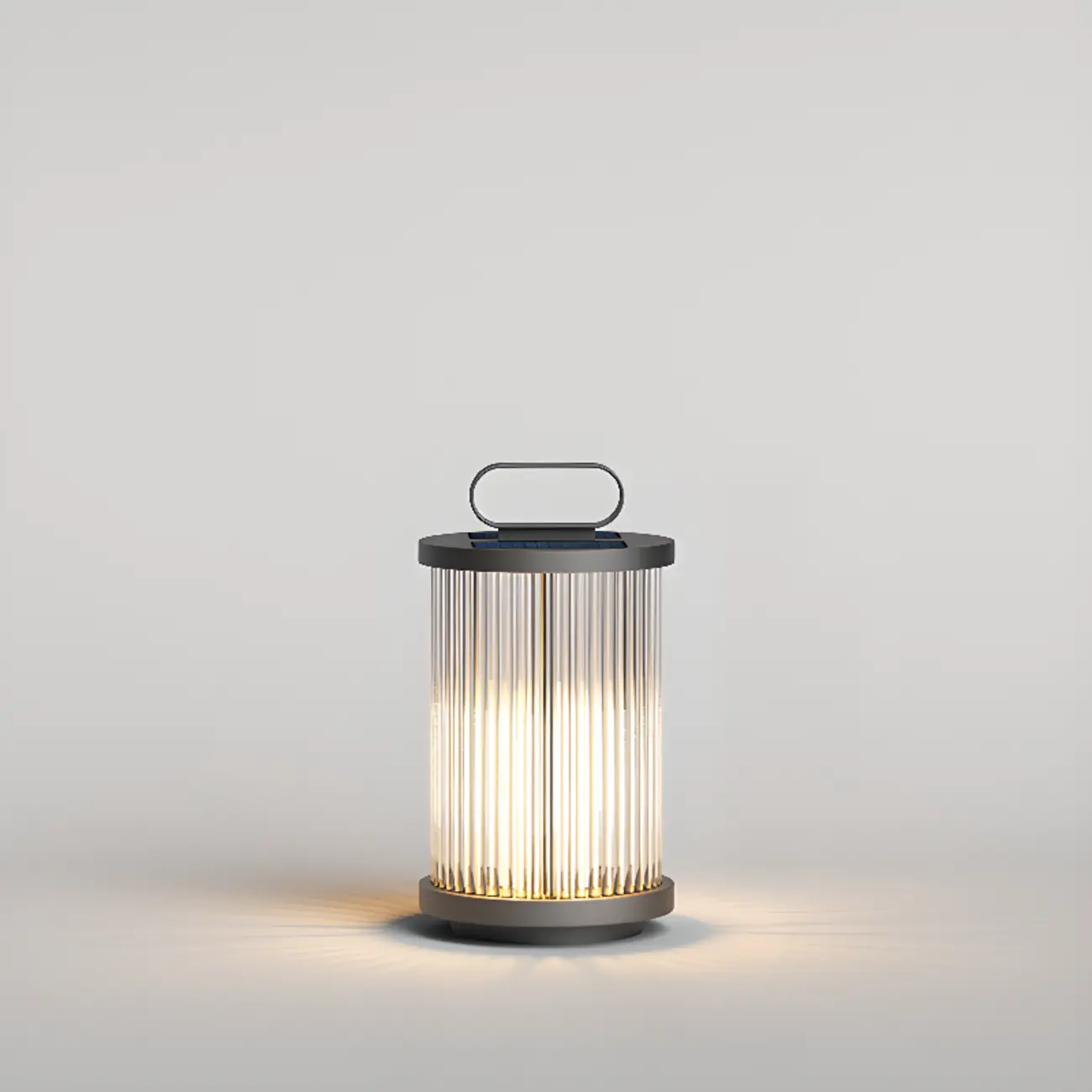 Vertical Strip Cylinder Portable Solar Outdoor Post Lights