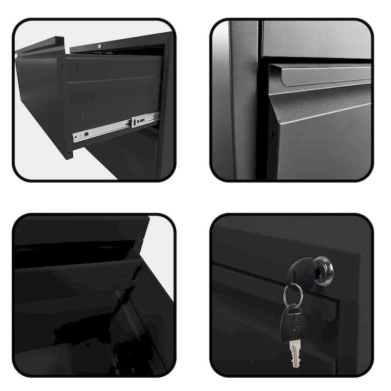 4 Drawer Metal Vertical File Cabinet with Lock