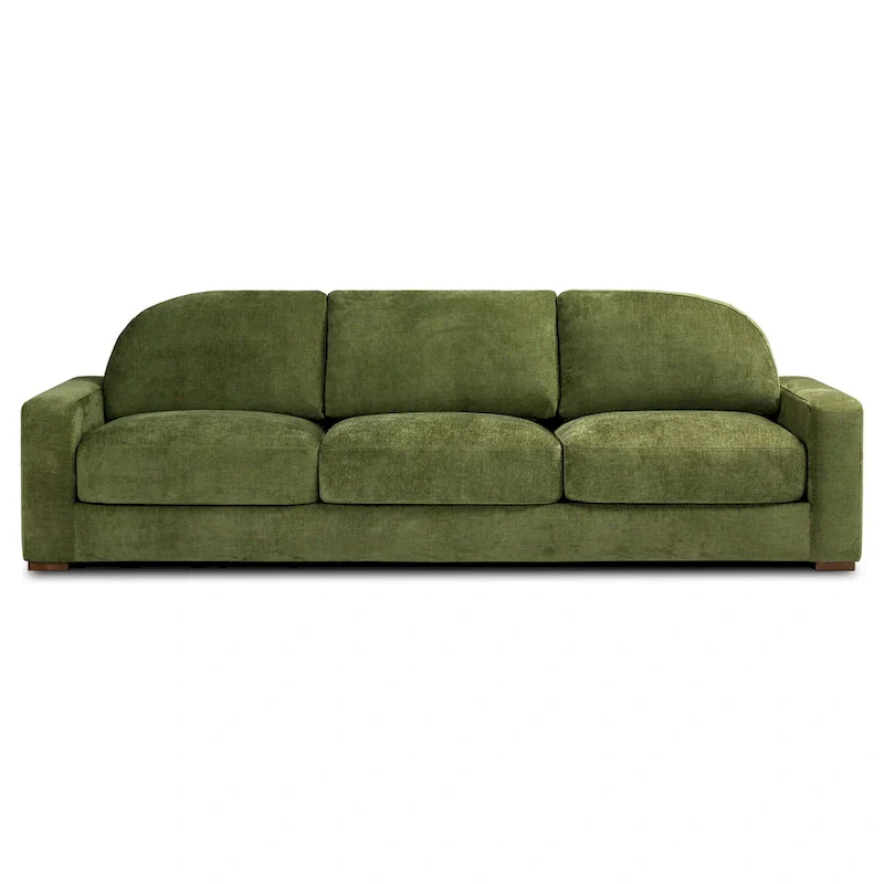Poly & Bark Fano 99 Sofa in Distressed Green Velvet