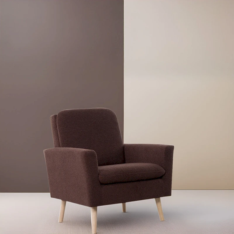 Mid-century Modern Chair Durable Wood frame Accent Chairs for Living Room Reading Chair with armrest