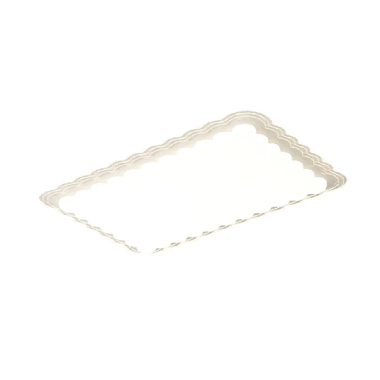 Modern White Artistic Rectangular Flush Mount Ceiling Light