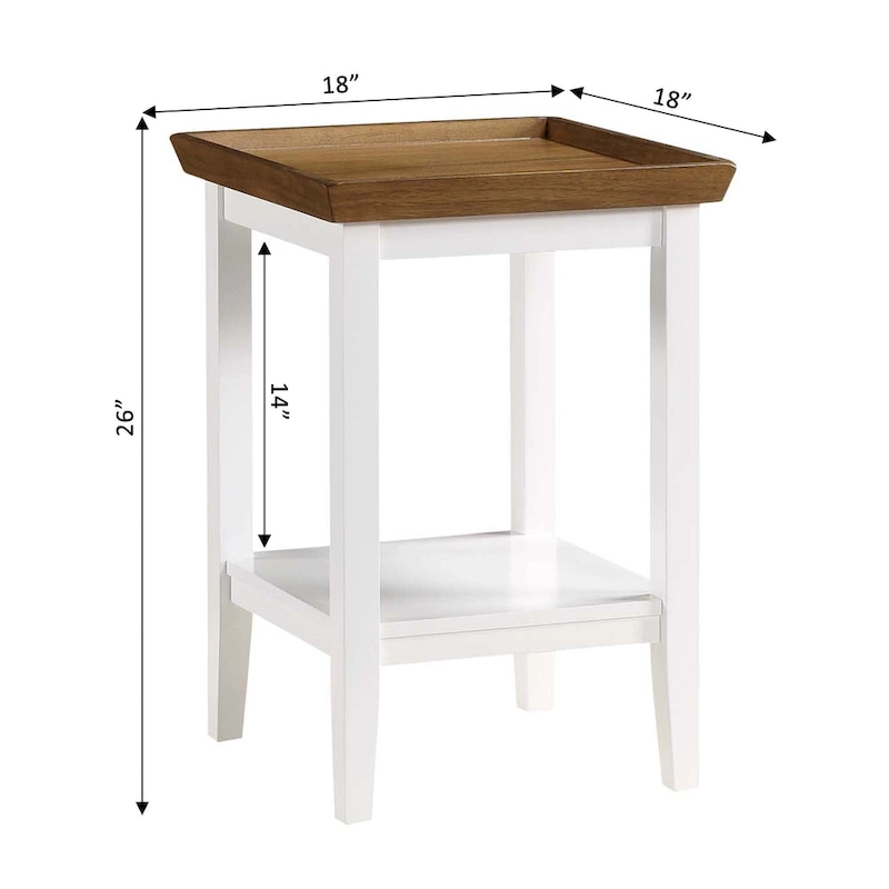 Convenience Concepts Ledgewood End Table with Shelf