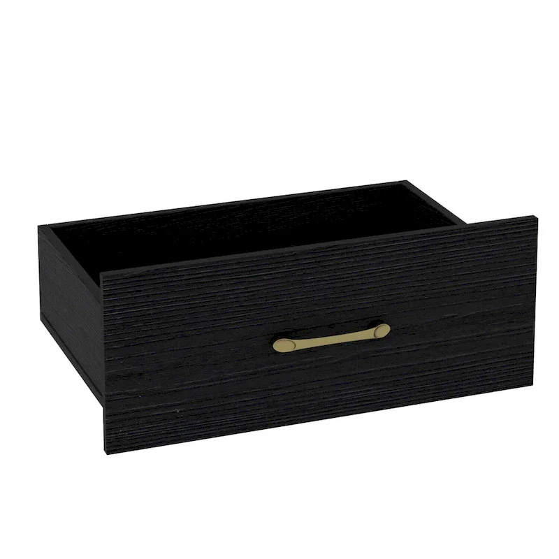 Versatile 9-Drawer Dresser - Sleek Black & Gold, Premium Quality Chest