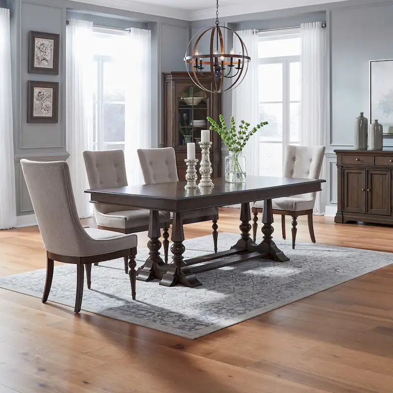 Arden Road Dining Room Trestle Table Set with Chairs Various Options
