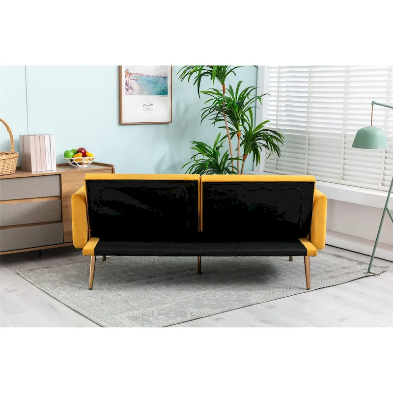 Velvet Upholstered Convertible Loveseats Sleeper Sofa