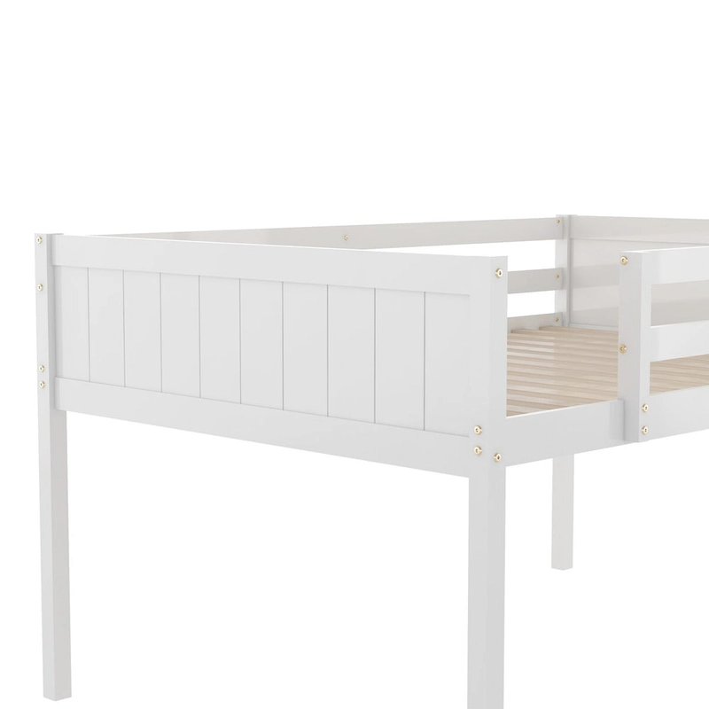 Full Size Wood Low Loft Bed