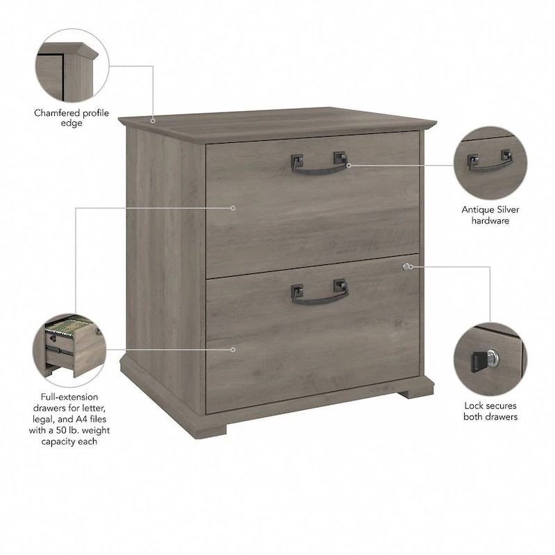 Homestead Farmhouse Lateral File Cabinet by Bush Furniture