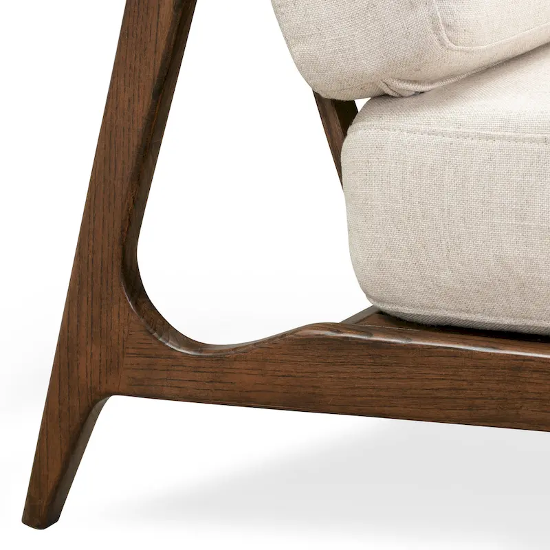 Poly & Bark Verity 25 Fabric Lounge Chair - Solid Wood Frame