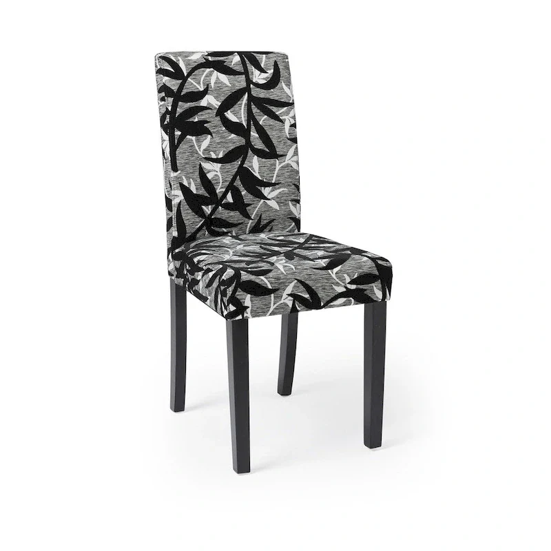 Black and Silver 5-Piece Dining Table and Chairs Set