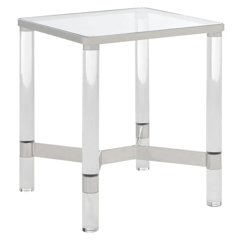 Acrylic Accent Table - 20 In W x 20 In D x 24 In H