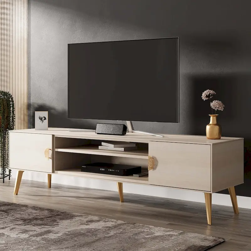 Manhattan Comfort Haley 70.9 Mid-Century Modern TV Stand