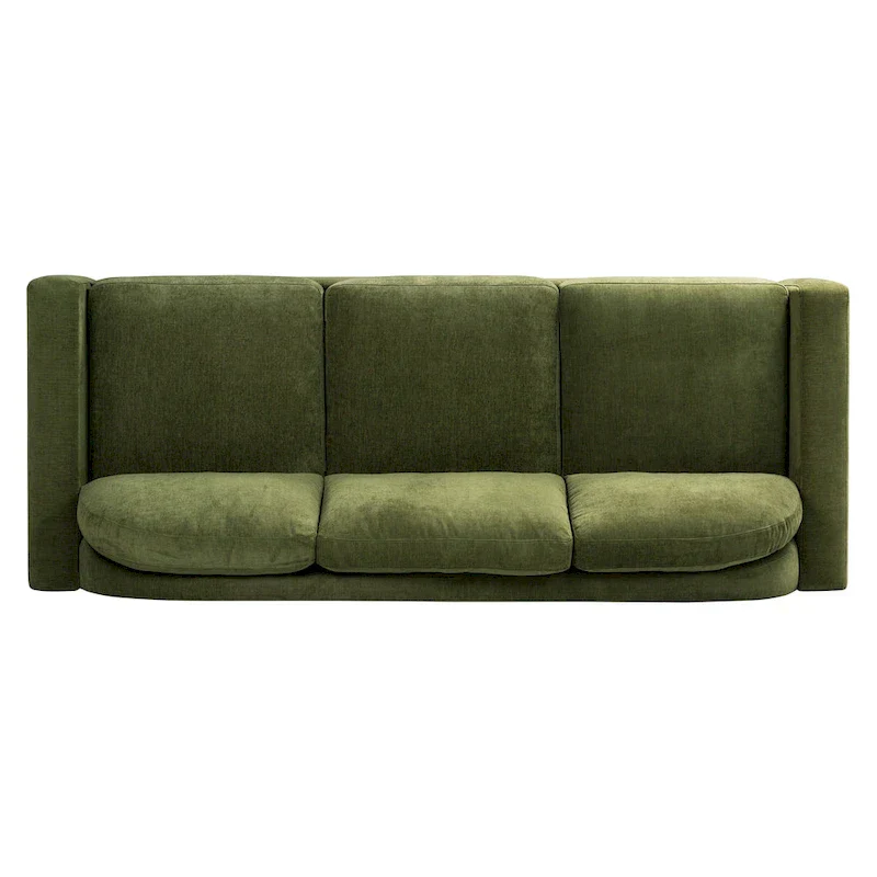 Poly & Bark Fano 99 Sofa in Distressed Green Velvet