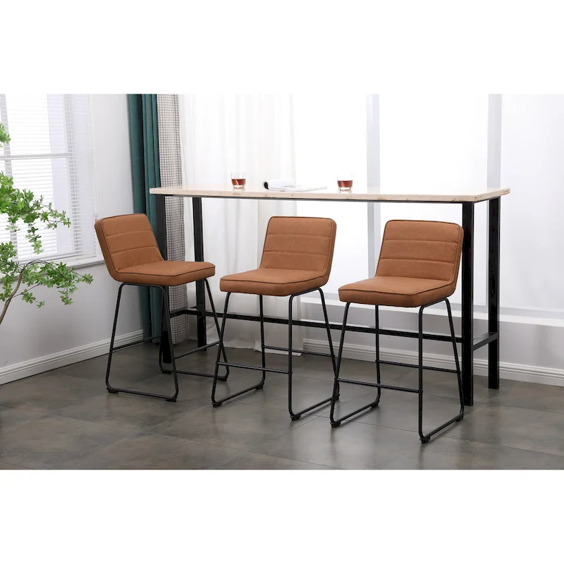 Lakeview Upholstered Modern Barstools Set of 3