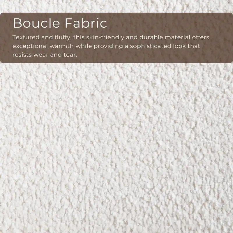 Furniture of America Beau II Mid-century 2-Pack Walnut Dining Chair Set with Boucle Upholstery