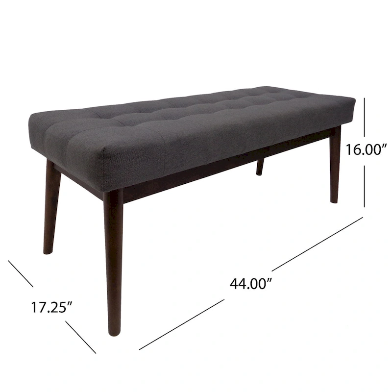 Flavel Tufted Fabric Ottoman Bench by Christopher Knight Home