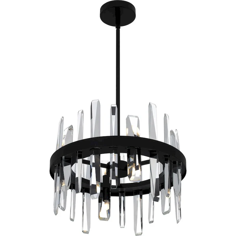 Regal 8-Light Matte Black Pendant Light
