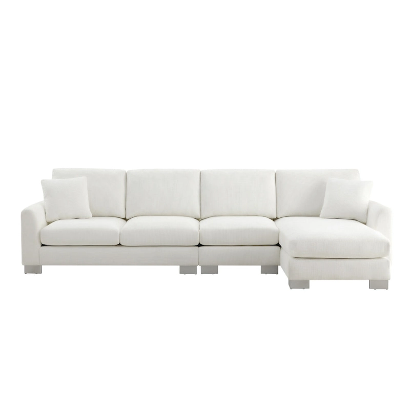 Rosita Modern L-shaped Sectional Sofa with Chaise Lounge by GDFStudio
