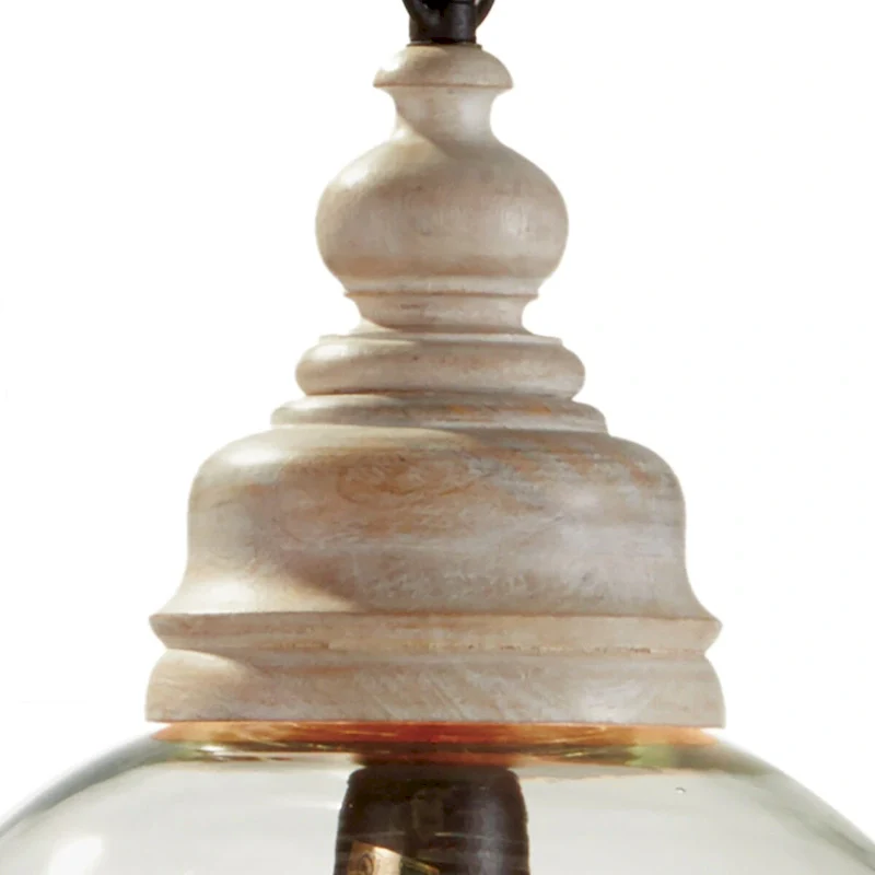 Ansley 17 inch Cloche Pendant Whitewash Finish - 17 in.