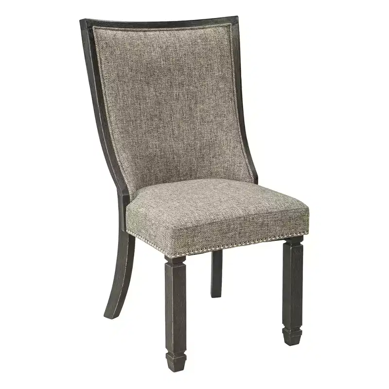 Signature Design by Ashley Tyler Creek Urban Farmhouse Upholstered Dining Chair, Set of 2, Grayish Brown