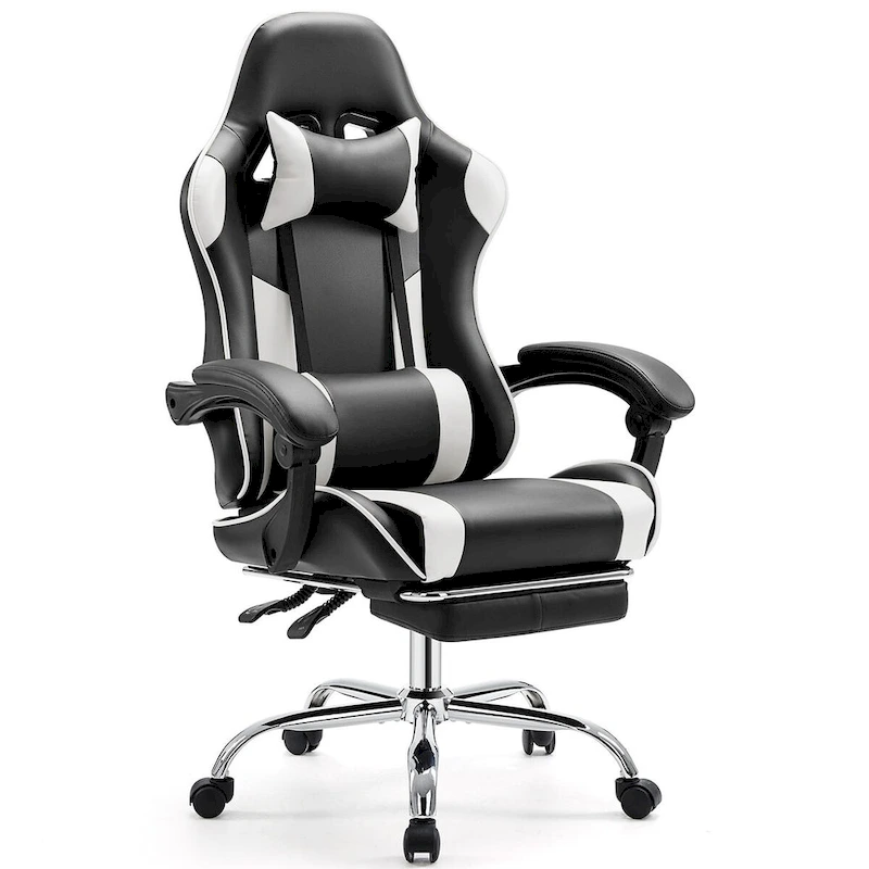 PU Leather Swivel Game Desk Chair
