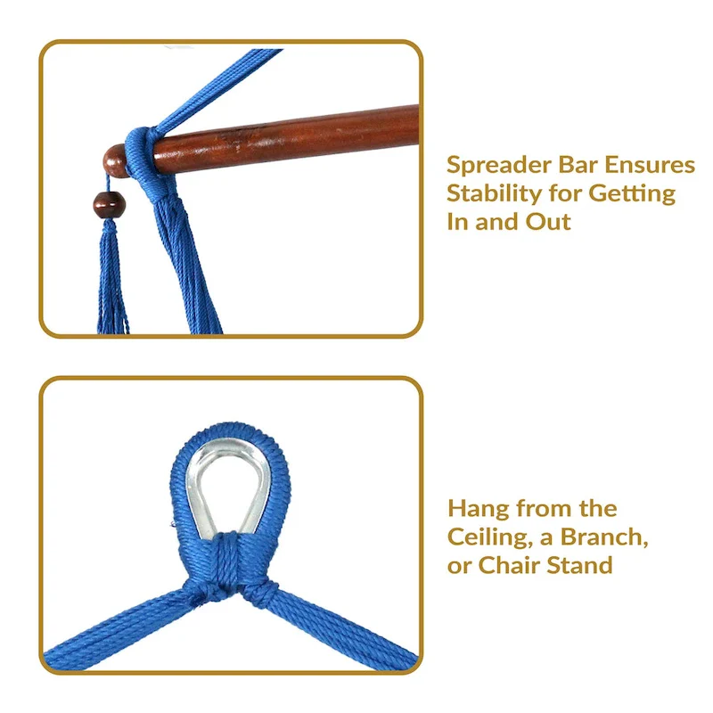 Sunnydaze Hanging Caribbean XL Hammock Chair