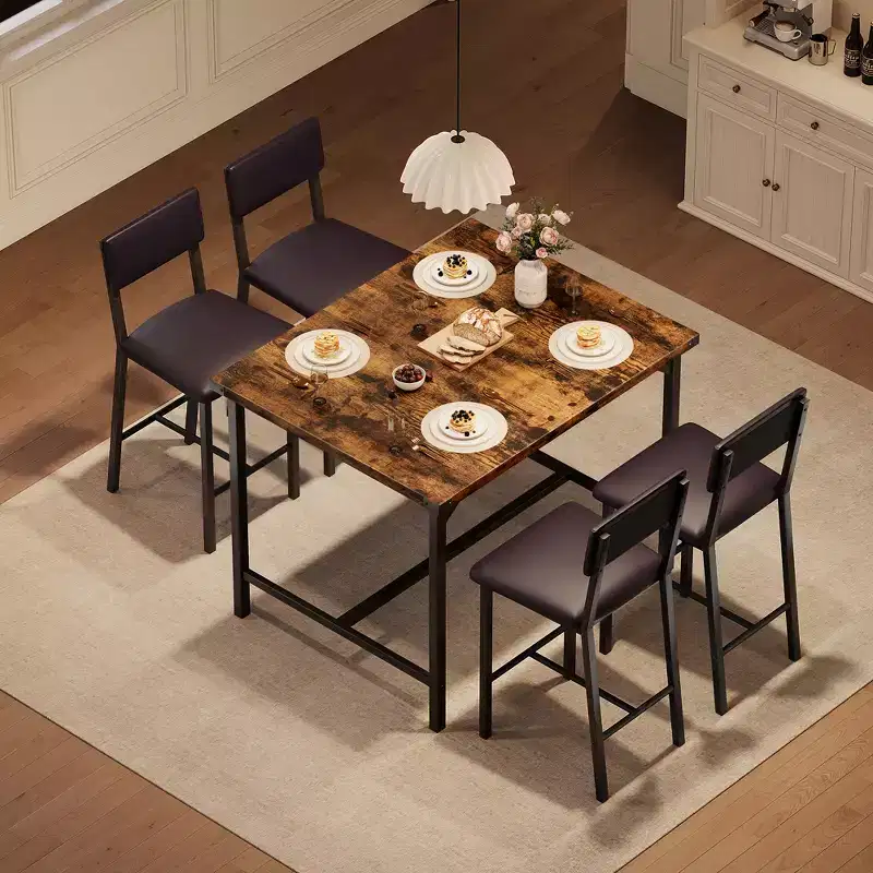 Bar Dining Table Set, Modern Dining Furniture, Dining Room Furniture, Durable Construction, Space-Saving Design